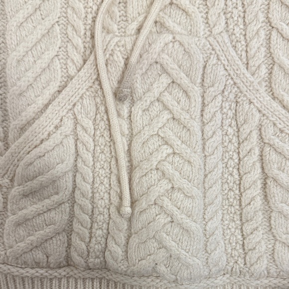 Aran Mor Ireland Cream Cable Knit Merino Wool Sweater - Picture 4 of 8